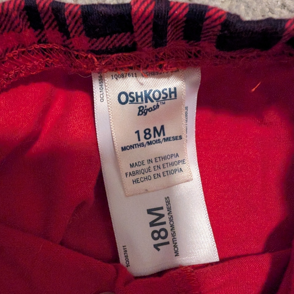 Red Plaid Kids Pajamas - Picture 5 of 6